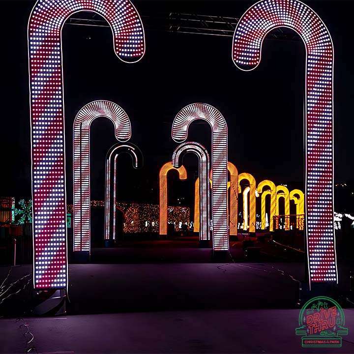 christmas in the park drive thru light show with logo
